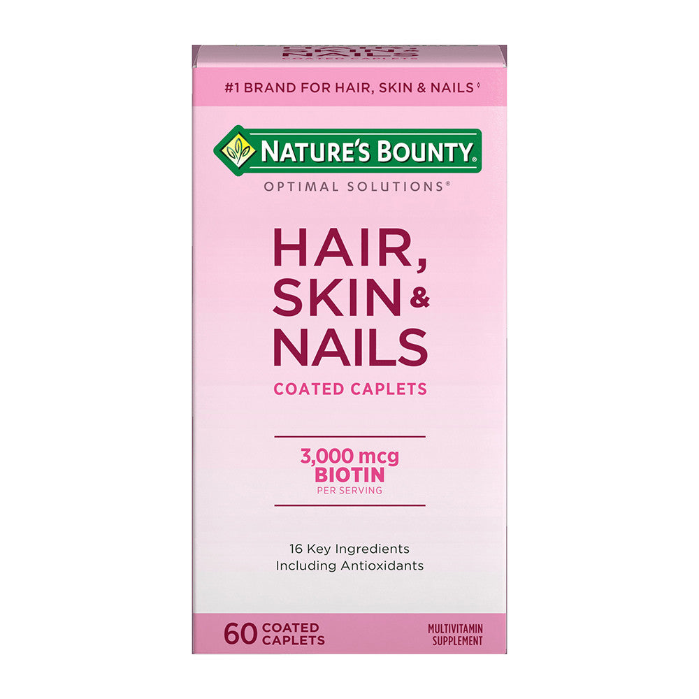 Natures Bounty Skin, Hair And Nails Multivitamin Caplets With Biotin, 60 Ea